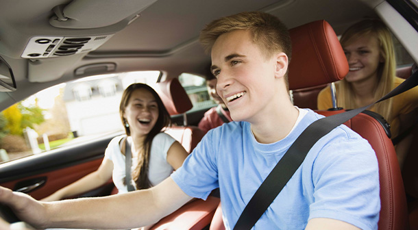 Make sure your teen drivers knows the legal number of passengers he can have in the car.