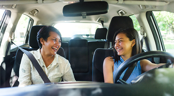 Help your teen driver get familiar with the car’s safety technology like seat belts and lane assistance alerts.